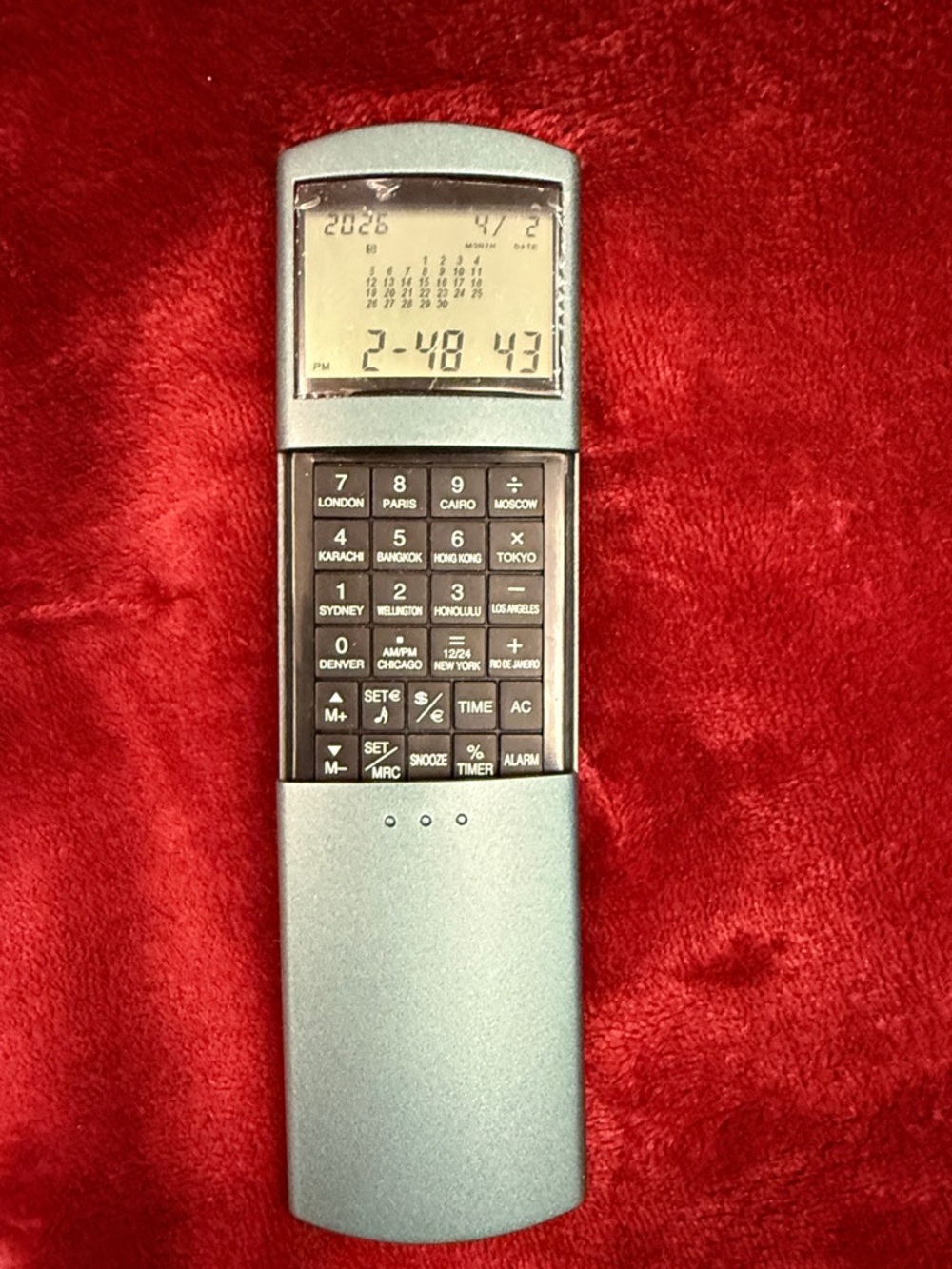 World Time Alarm Clock Calendar Currency Converter Calculator Travel Gadget C